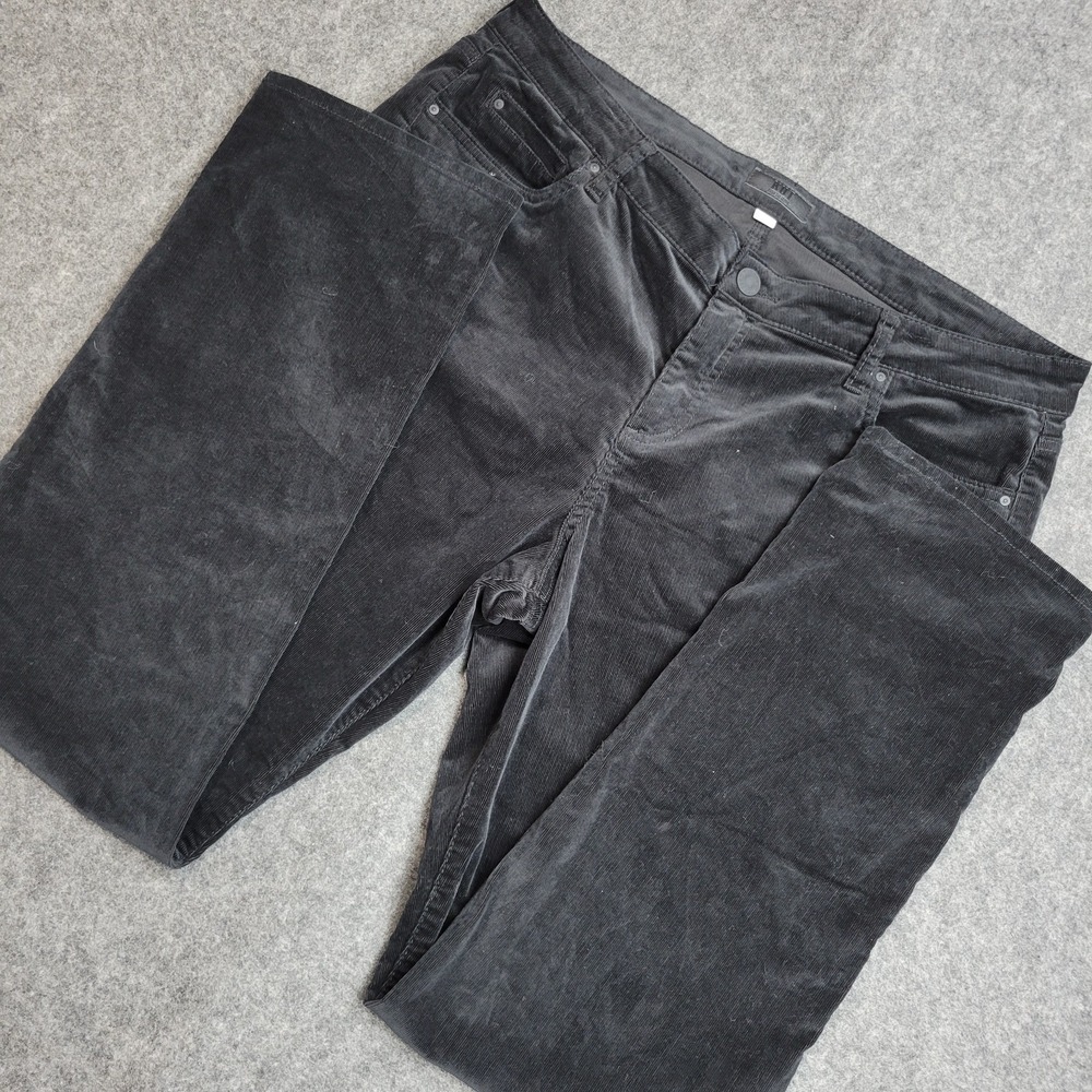 KUT From The Kloth Pants 18 Womens Black Corduroy Catherine Boyfriend Y2K Preppy